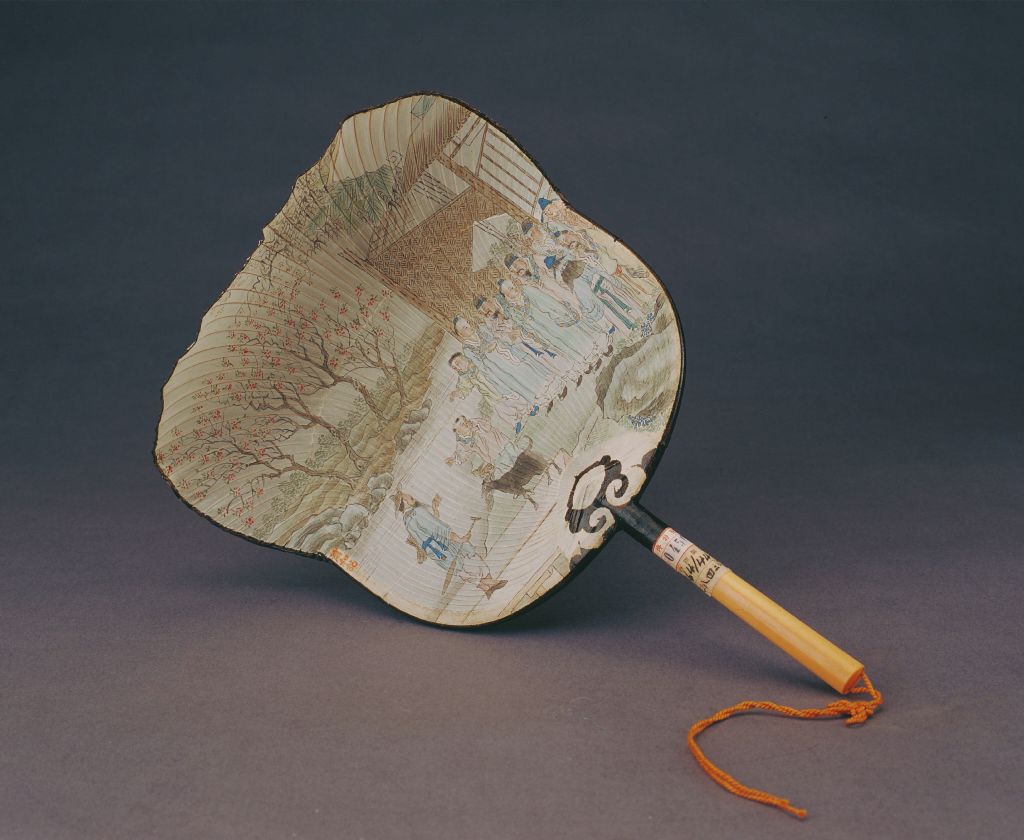 图片[1]-Chaozhou paper fan with ivory handle painted figure-China Archive